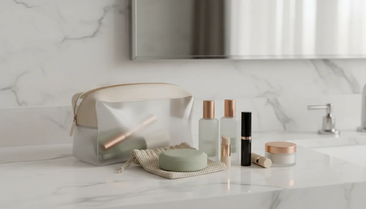 Kit de voyage femme : trousse, produits et essentiels à emporter